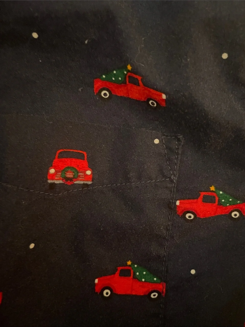 The Children's Place Navy Button-Up Shirt with Red Car Print